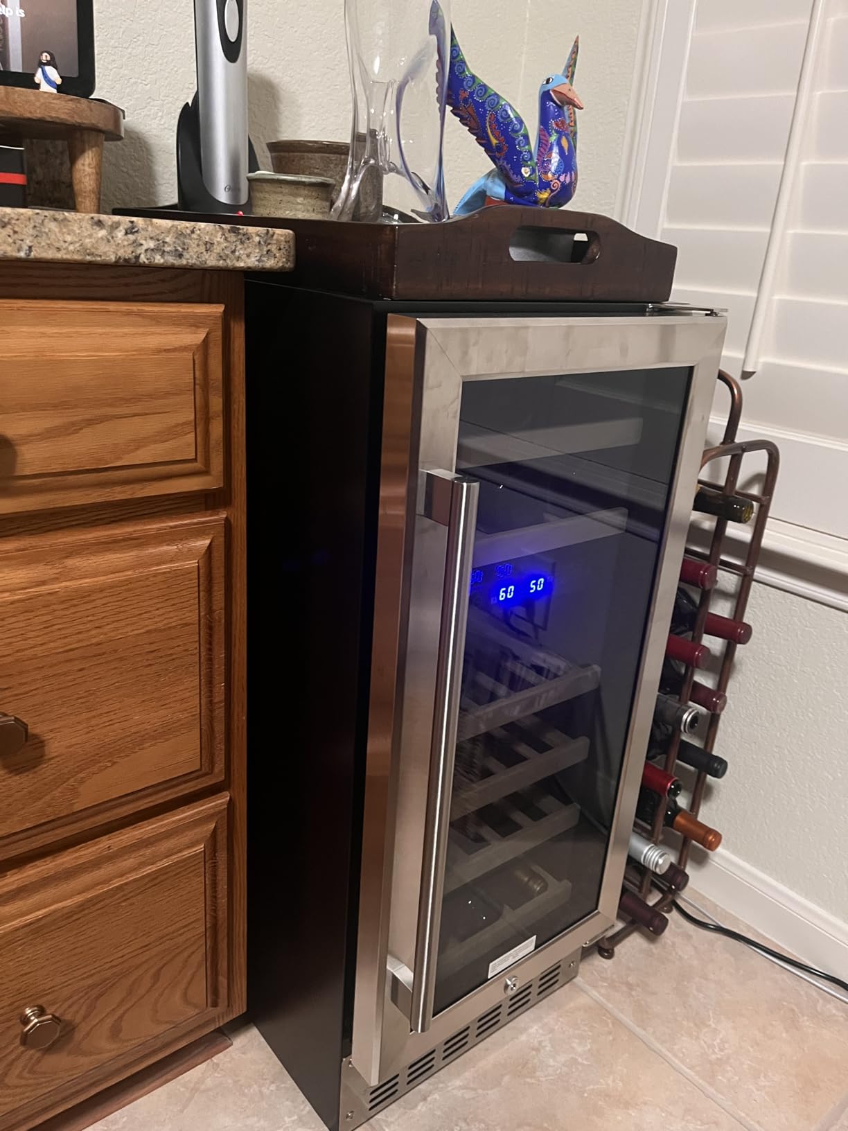 Antarctic Star 24 Inch Wine Fridge, 52 Bottle Wine Cooler Refrigerator. 39-64°F Dual Zone Wine Refrigerator Glass Door, Built in or Freestanding Under Counter Fridge for Home Bar Office customer photo 1