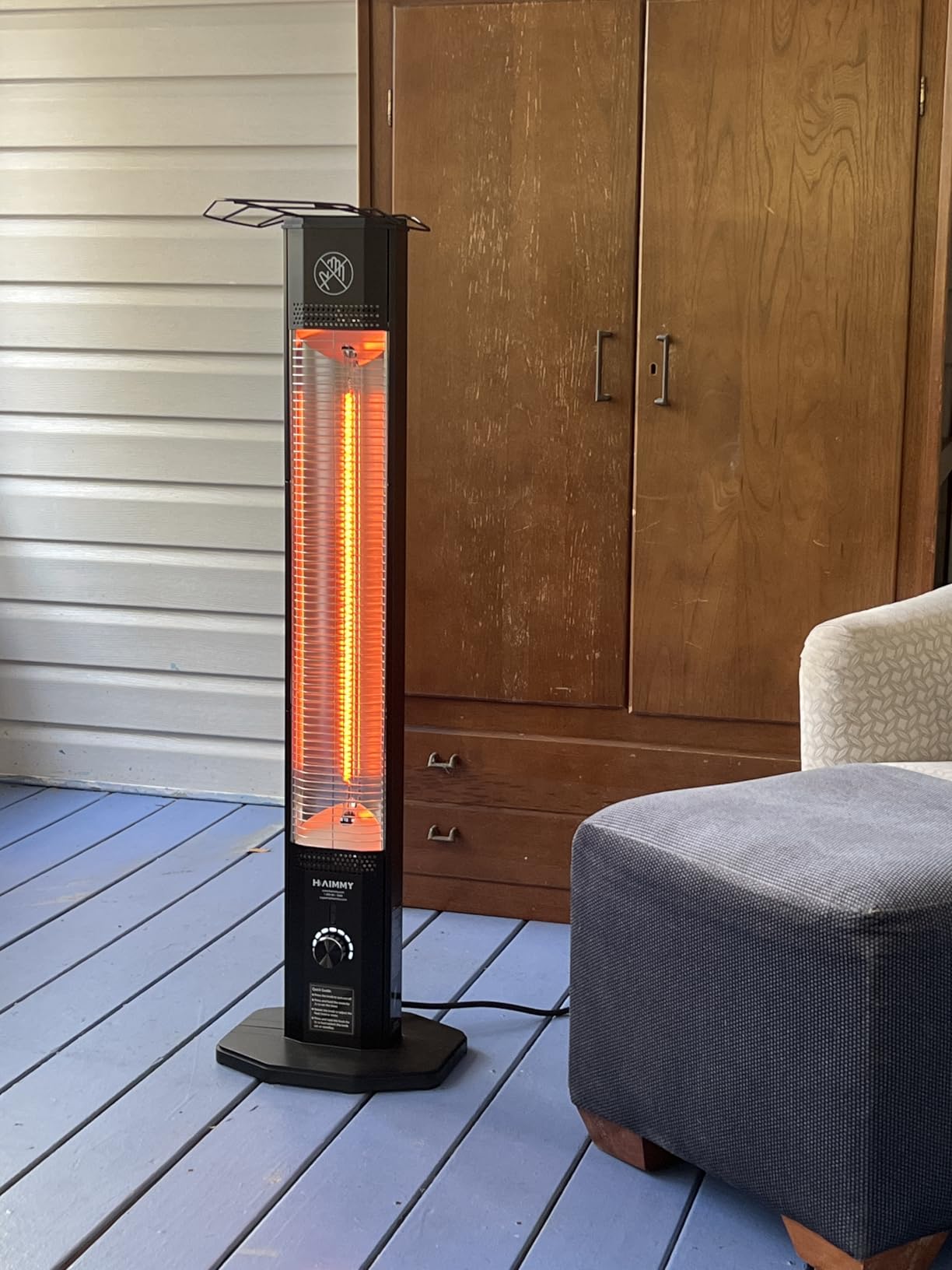2S Fast Heating Infrared Outdoor Heater, 9 Heating Levels Electric Patio Heater with Motion Sensor, 34 In 9H Timer Wall Mounted Garage Heaters, for Porch, Gazebo, Workshop and Indoor customer photo 1