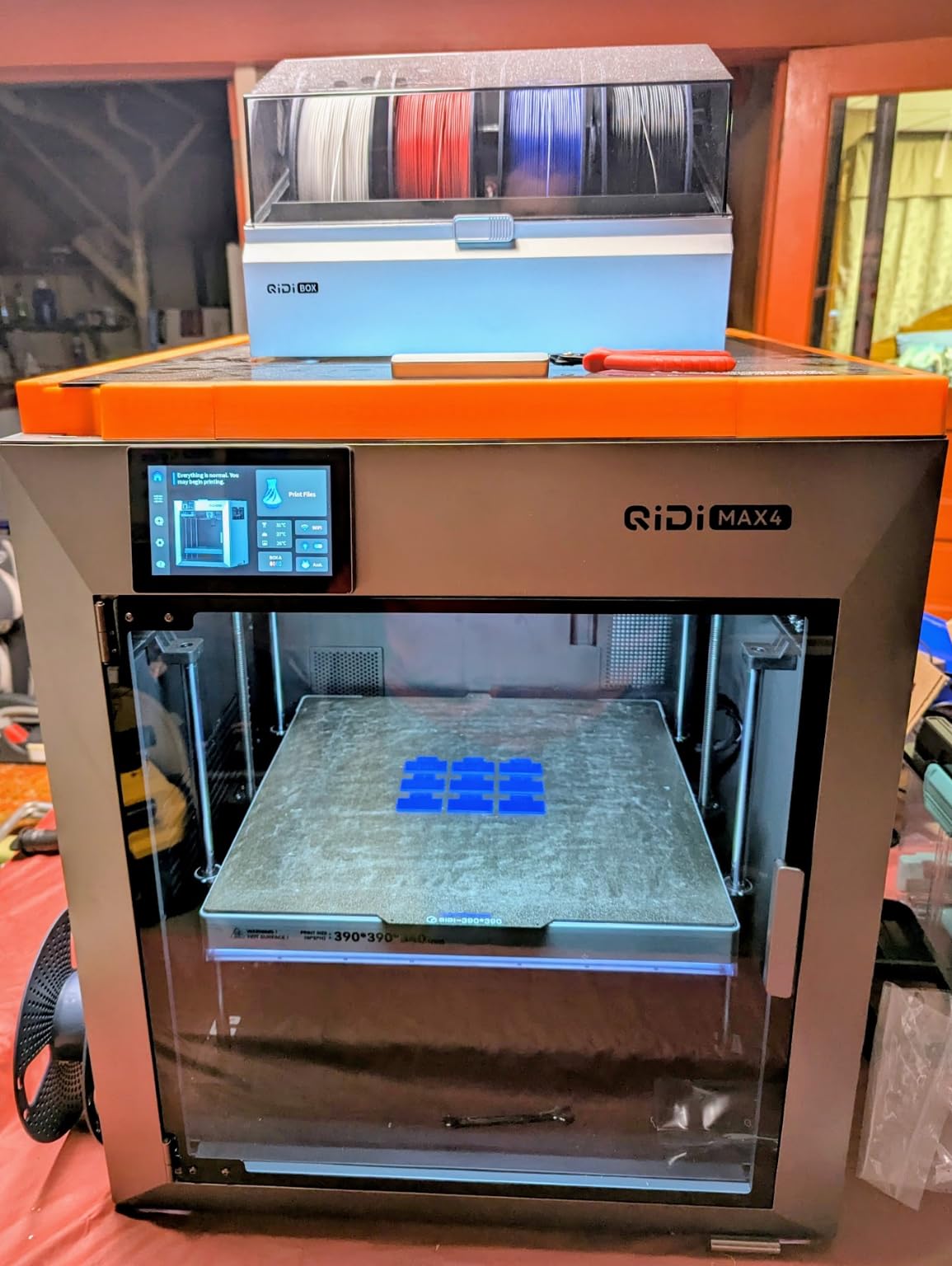 QIDI Max4 Combo 3D Printer, 390×390×340mm Build Volume, 65℃ Heated Chamber customer photo 1