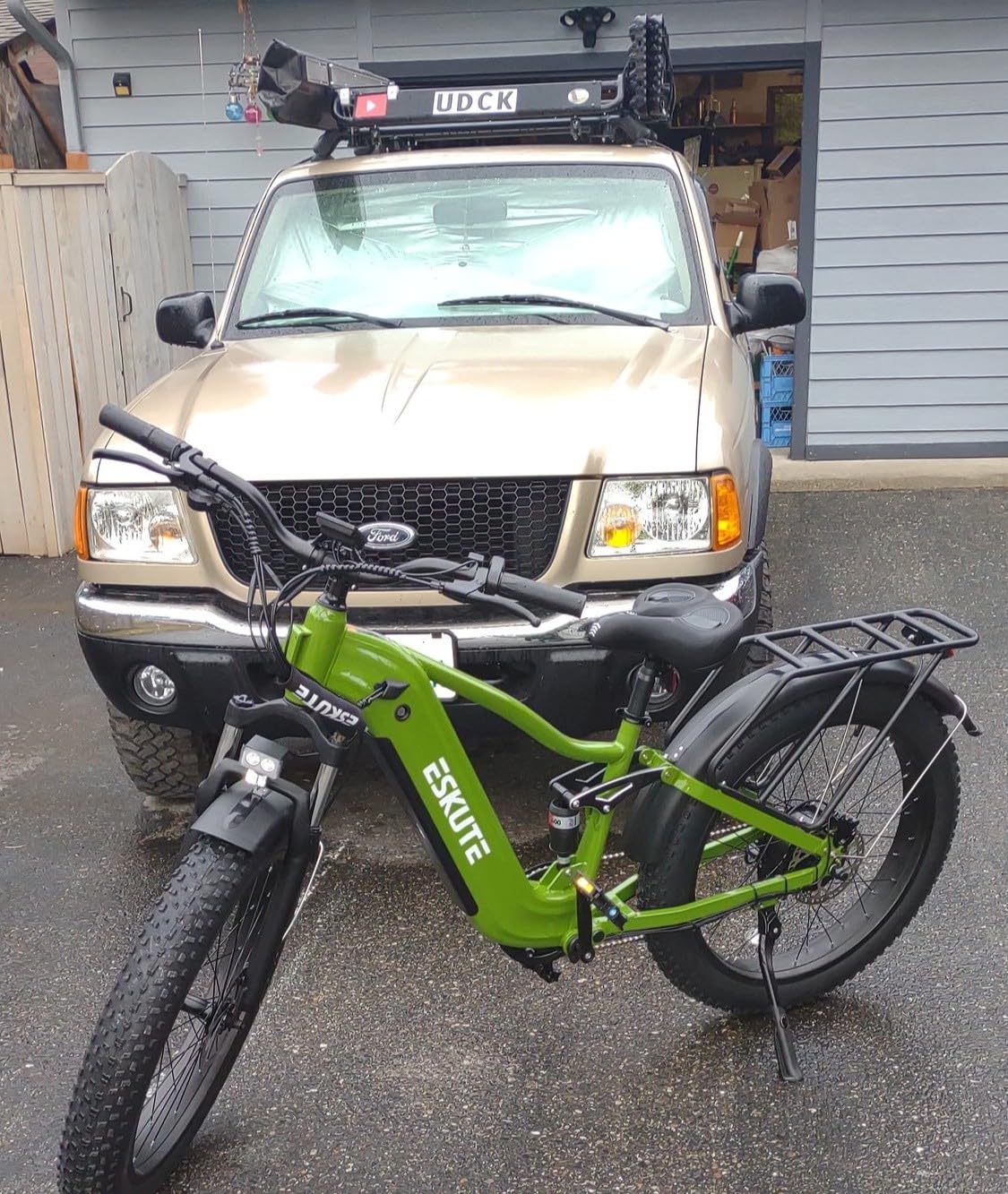 ESKUTE Electric Bike for Adults - 48V20.8Ah Battery Hunting Ebike up to 86 Miles, 32+MPH, Peak 1800W, 26x4.0 Fat Tire Step-Over 8-Speed Full Suspensions Mountain E-Bike customer photo 1