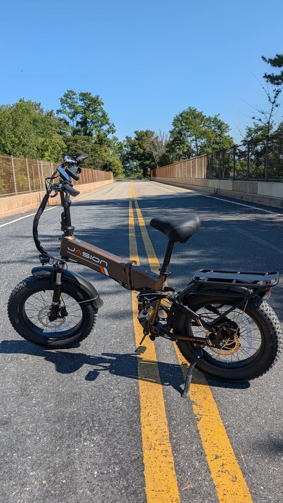 Jasion X Hunter ST Electric Bike for Adults,1400W Peak 20''Fat Tire Foldable E Bikes,Folding Ebike Up to 70 Miles Range 30 MPH Adult Electric Bicycles, 624WH Removable Battery,Certified by UL2849 customer photo 2