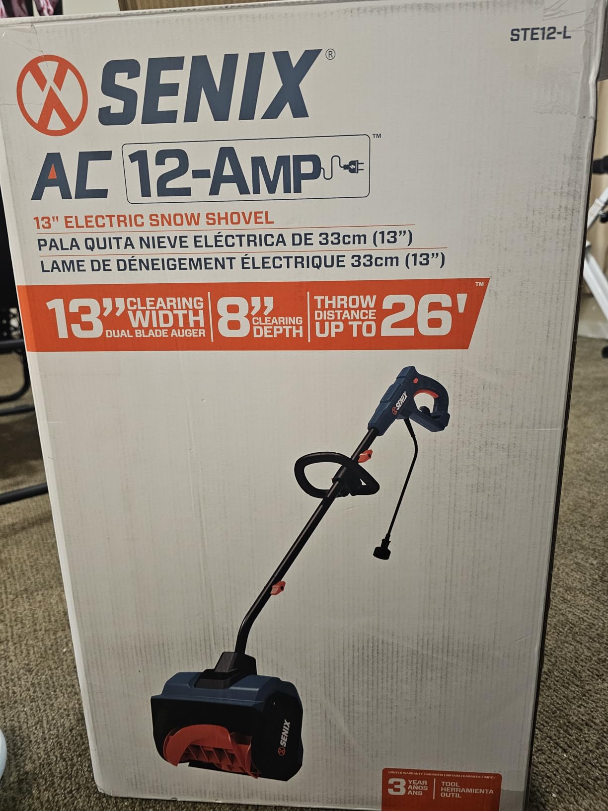 SENIX 20V Cordless Snow Shovel with Wheels, 13-Inch | 6-Inch | 5000mAh customer photo 2