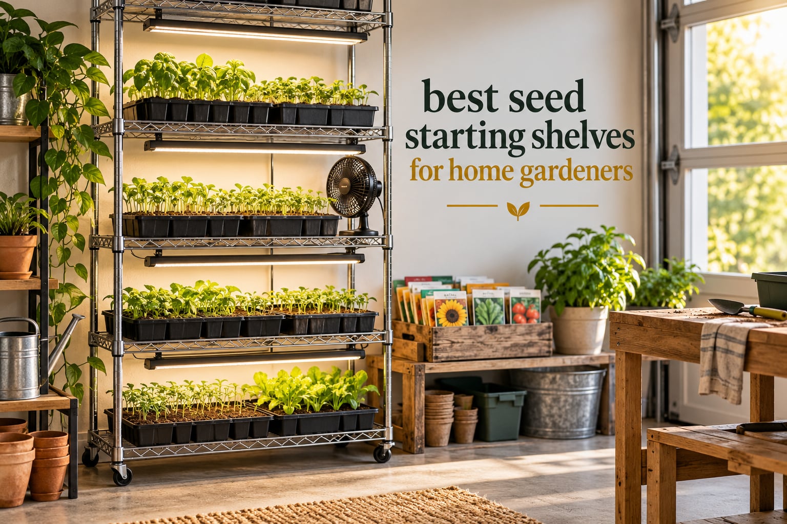 best seed starting shelves for home gardeners