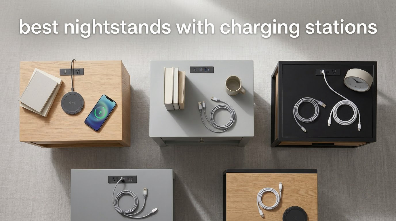 best nightstands with charging stations