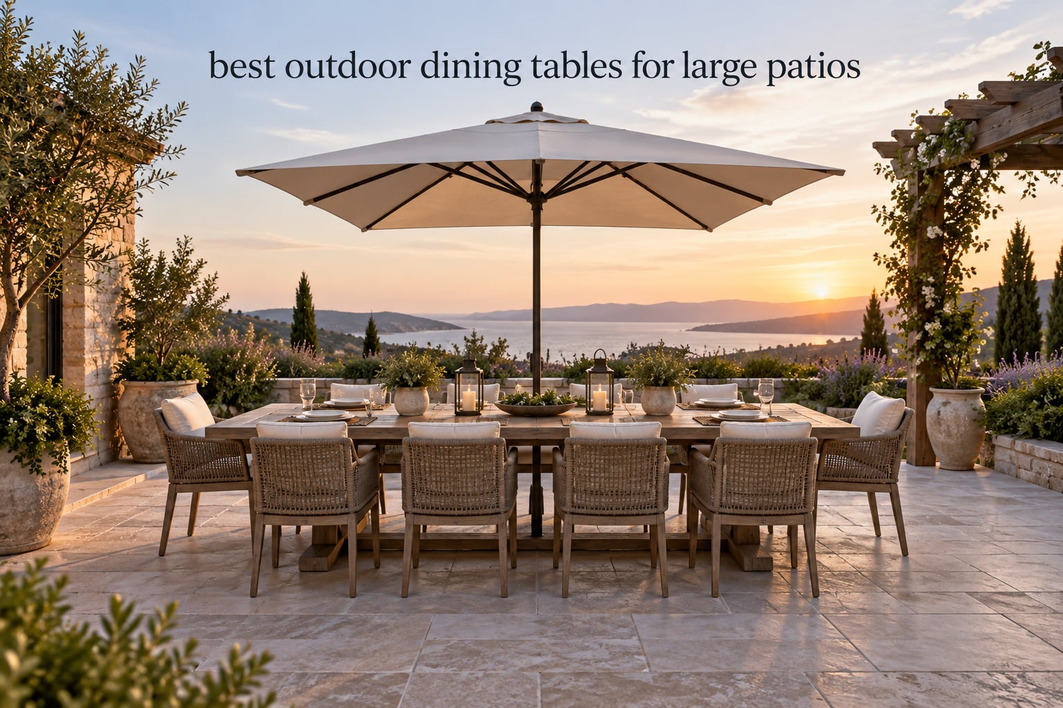 best outdoor dining tables for large patios