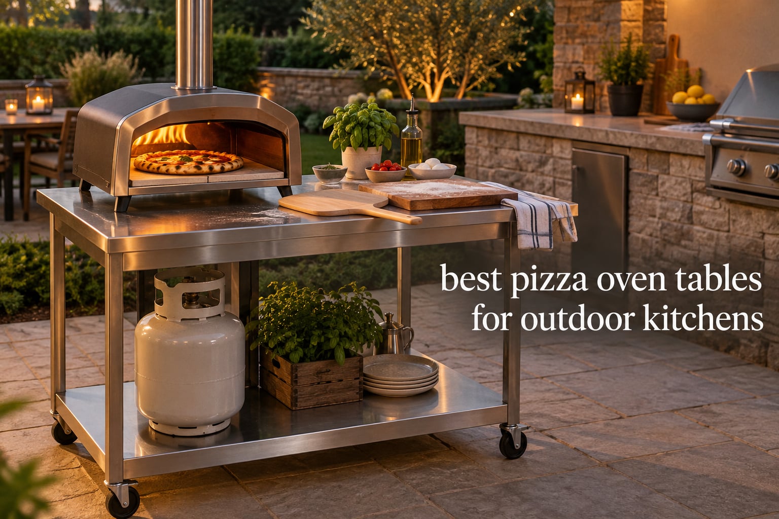 best pizza oven tables for outdoor kitchens
