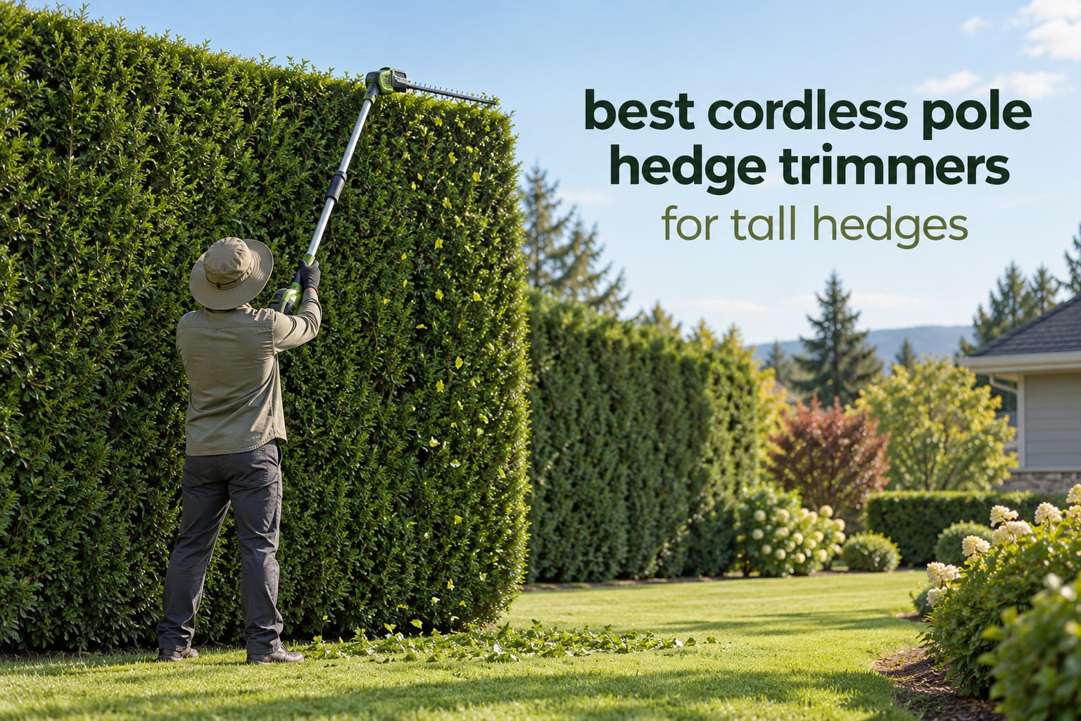 best cordless pole hedge trimmers for tall hedges